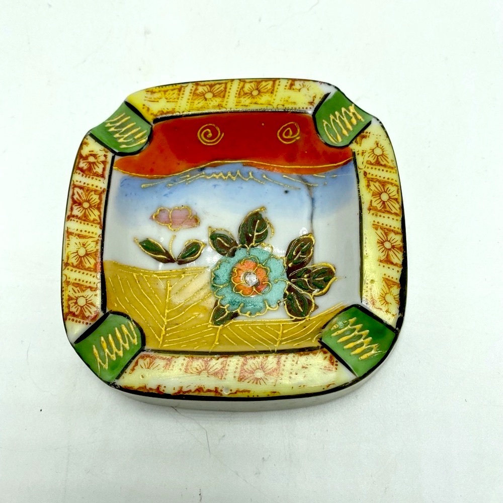 Vintage Japanese Handcrafted Inlaid Ashtray